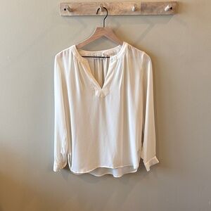 Loft flows cream blouse xs